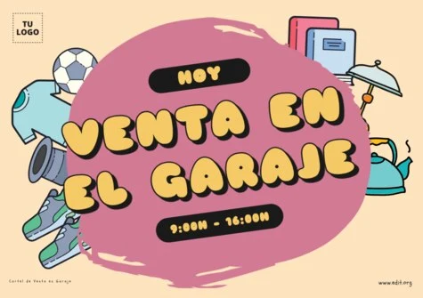 Edita un cartel de Venta de Garaje