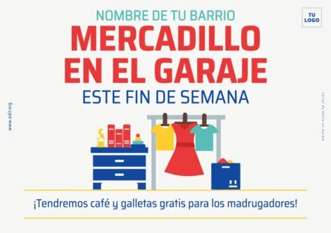 Edita un cartel de Venta de Garaje