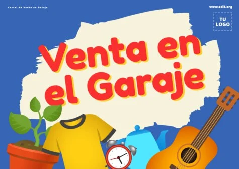 Edita un cartel de Venta de Garaje