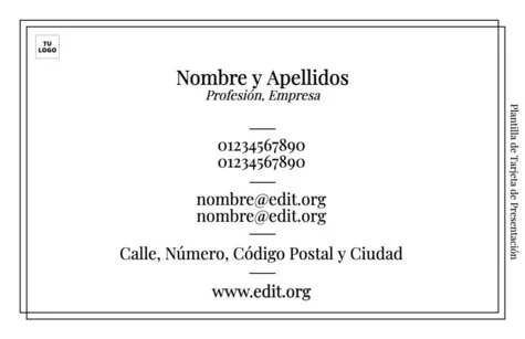 Edita una tarjeta de visita