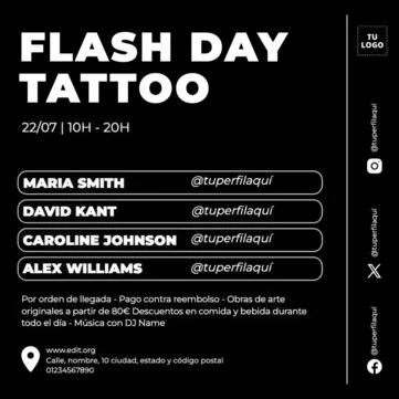 Editar un flyer de tattoo