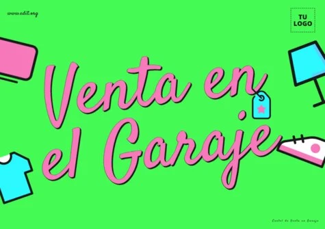 Edita un cartel de Venta de Garaje