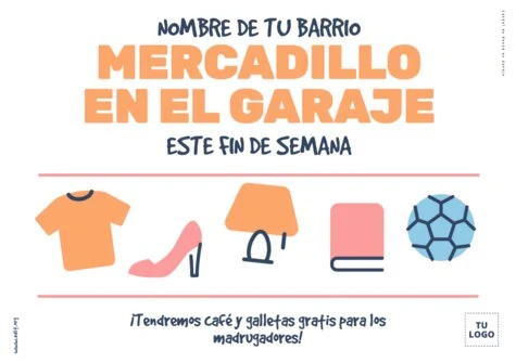 Edita un cartel de Venta de Garaje