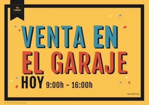 Edita un cartel de Venta de Garaje