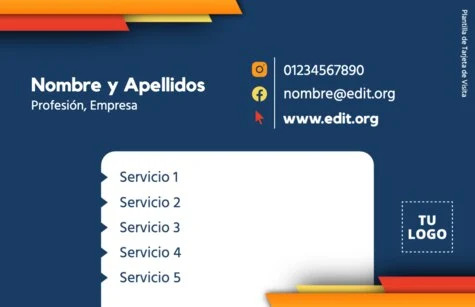 Edita una tarjeta de visita