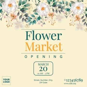 Modifica un design per negozio di fiori