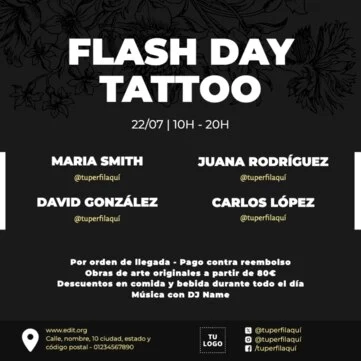 Editar una plantilla de tatuajes
