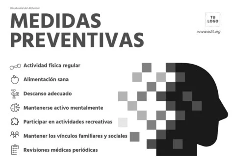 Edita un diseño sobre Alzheimer