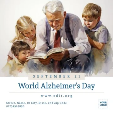 Edit an Alzheimer's Day banner