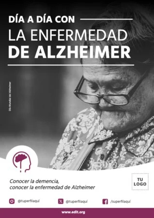 Edita un diseño sobre Alzheimer