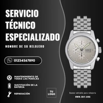 Edita un flyer sobre Relojes