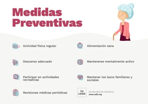 Edita un diseño sobre Alzheimer
