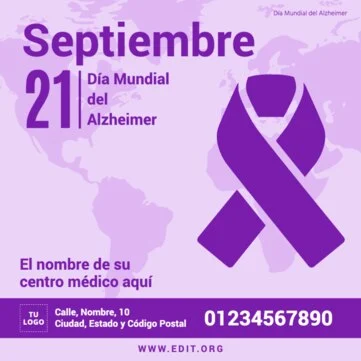 Edita un diseño sobre Alzheimer
