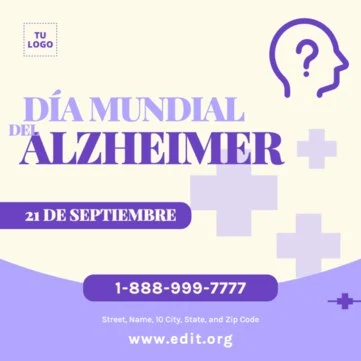 Edita un diseño sobre Alzheimer