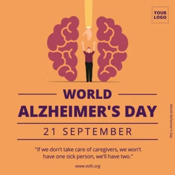 Edit an Alzheimer's Day banner