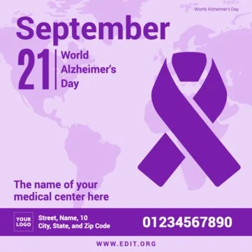 Edit an Alzheimer's Day banner