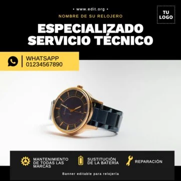 Edita un flyer sobre Relojes