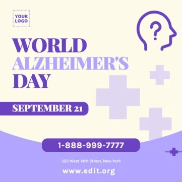Edit an Alzheimer's Day banner