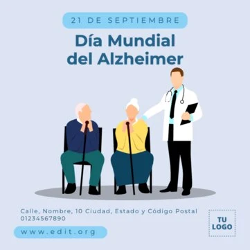Edita un diseño sobre Alzheimer