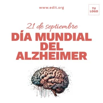 Edita un diseño sobre Alzheimer