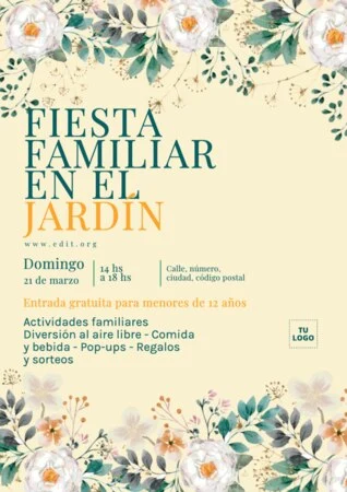 Edita un banner de Fiesta en el Jardín