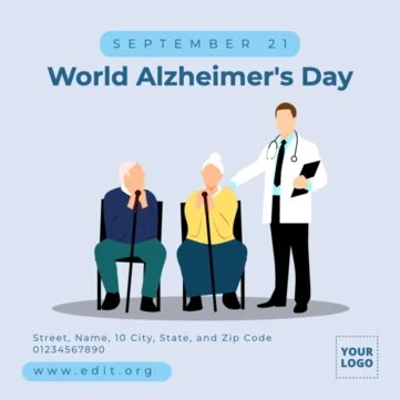 Edit an Alzheimer's Day banner