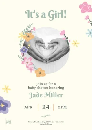 Edit a Gender Reveal party card