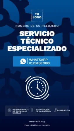 Edita un flyer sobre Relojes