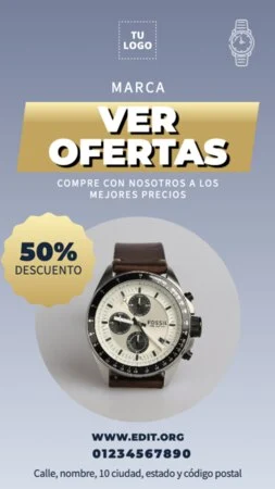 Edita un flyer sobre Relojes