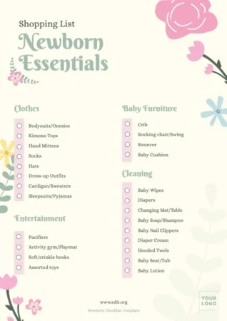 Edit a Newborn List