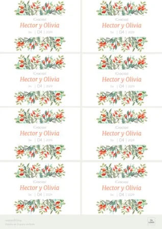 Edita una etiqueta de boda