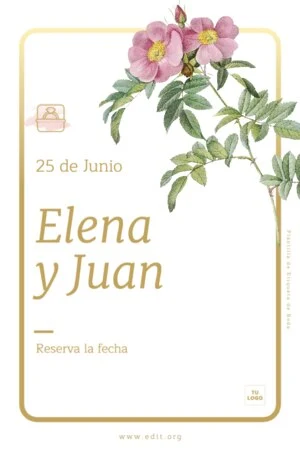 Edita una etiqueta de boda