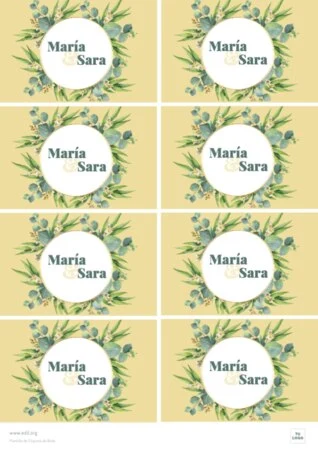 Edita una etiqueta de boda