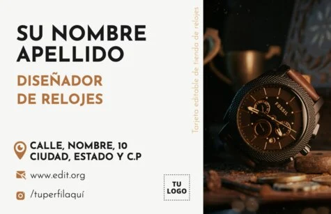 Edita un flyer sobre Relojes