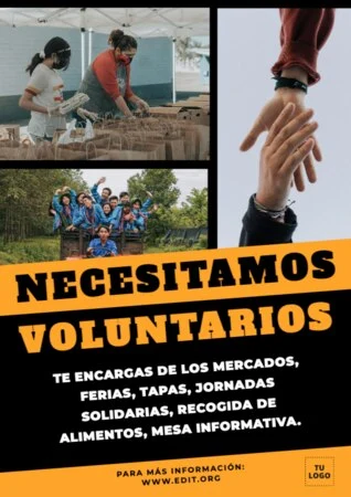 Edita una plantilla para encontrar voluntarios