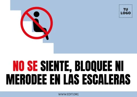 Edita un cartel para escaleras