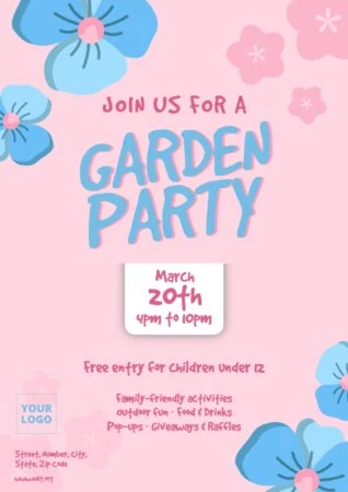 Edit a Garden Party flyer