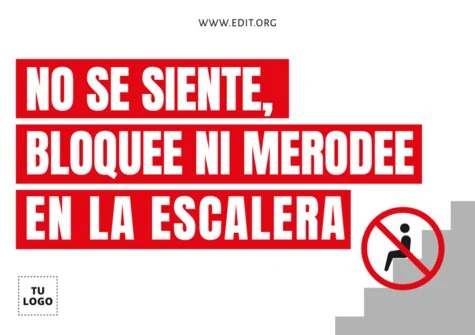 Edita un cartel para escaleras