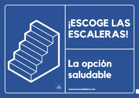 Edita un cartel para escaleras