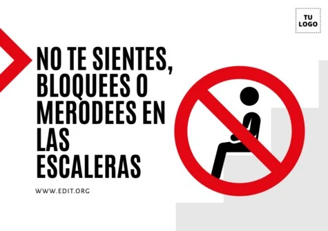 Edita un cartel para escaleras