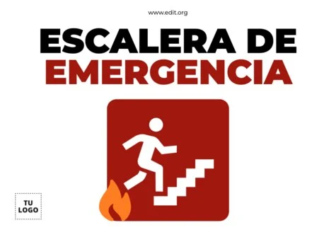 Edita un cartel para escaleras