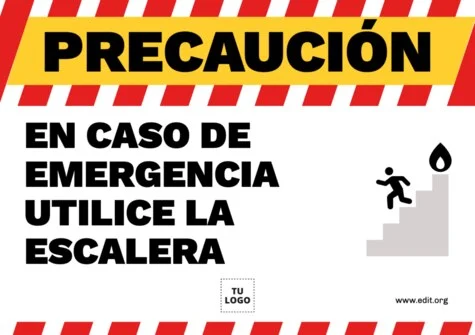 Edita un cartel de prevención de incendios