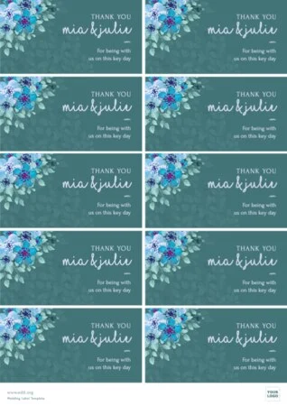 Edit a wedding thank you card