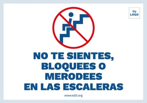 Edita un cartel para escaleras