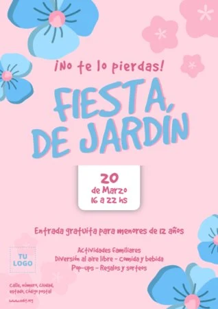 Edita un banner de Fiesta en el Jardín