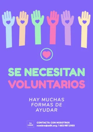 Edita una plantilla para encontrar voluntarios