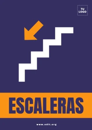 Edita un cartel para escaleras
