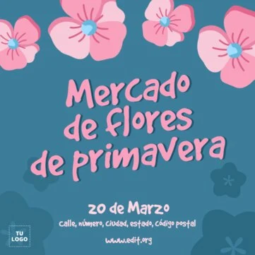 Edita un cartel de flores