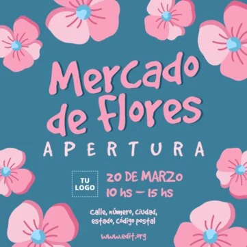 Edita un cartel de flores