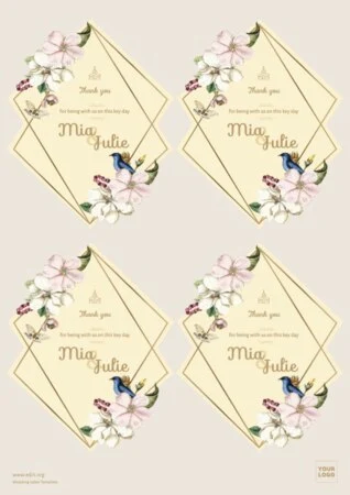 Edit a wedding thank you card